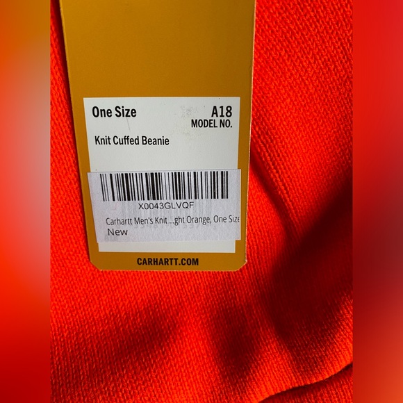 Carhartt beanie men’s hat in orange *NEW* - Picture 5 of 5